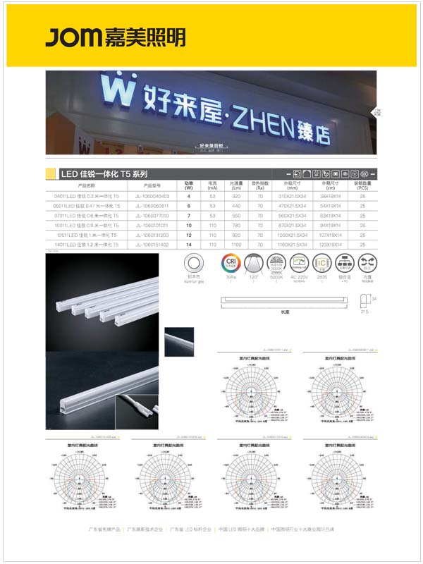 LED JiaRui Integrated T5 Series